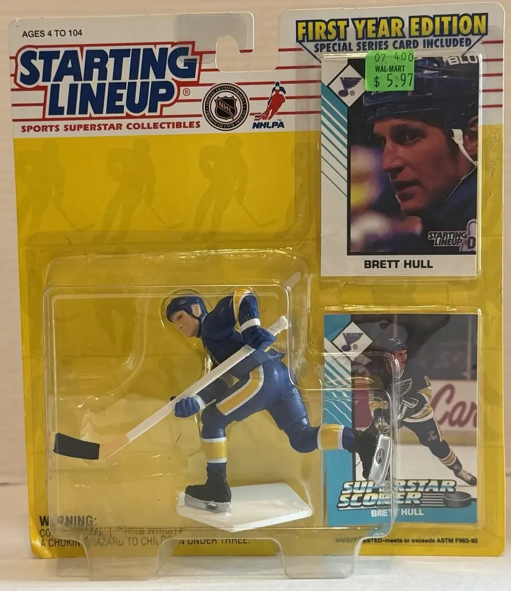 1993 Starting Lineup Figure Brett Hull St Louis Blues HOF NOS NIP FREE SHIPPING